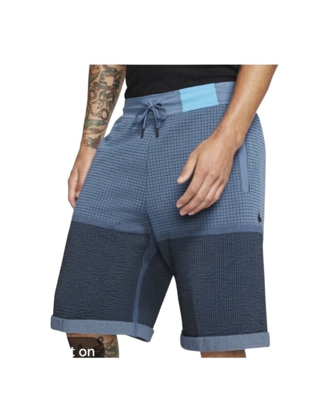 Nike Athletic Shorts Tech Pack Sportswear Knit blue & black XL Mens standard fit